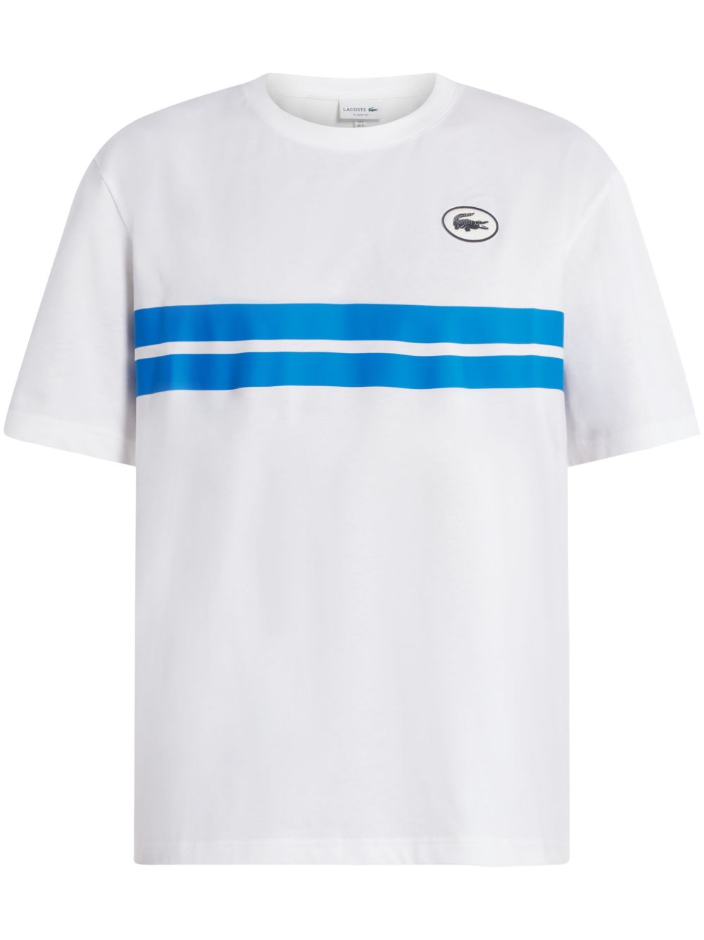 Lacoste logo贴花棉T恤 - 白色
