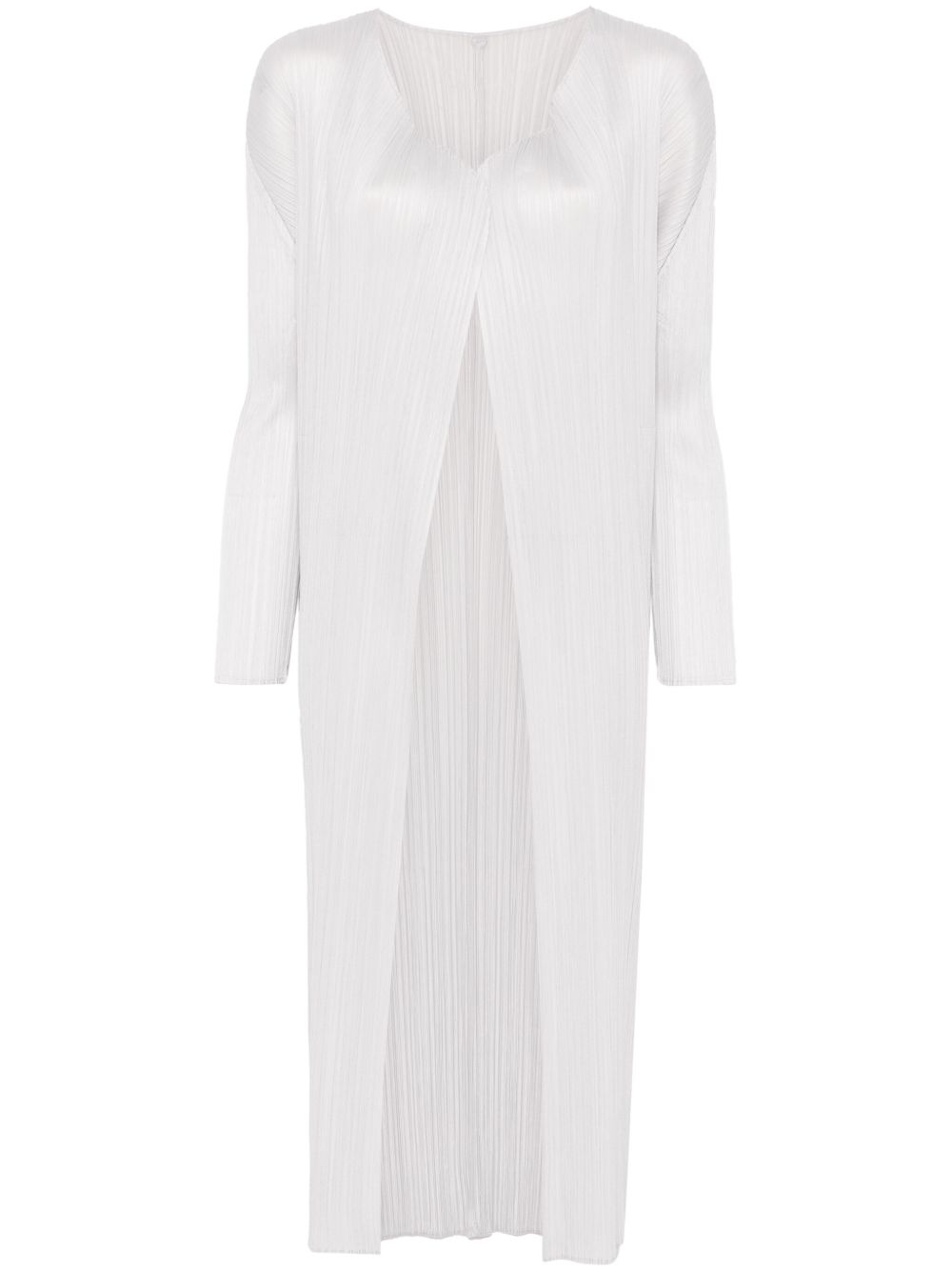 Pleats Please Issey Miyake 百褶大衣 - 灰色