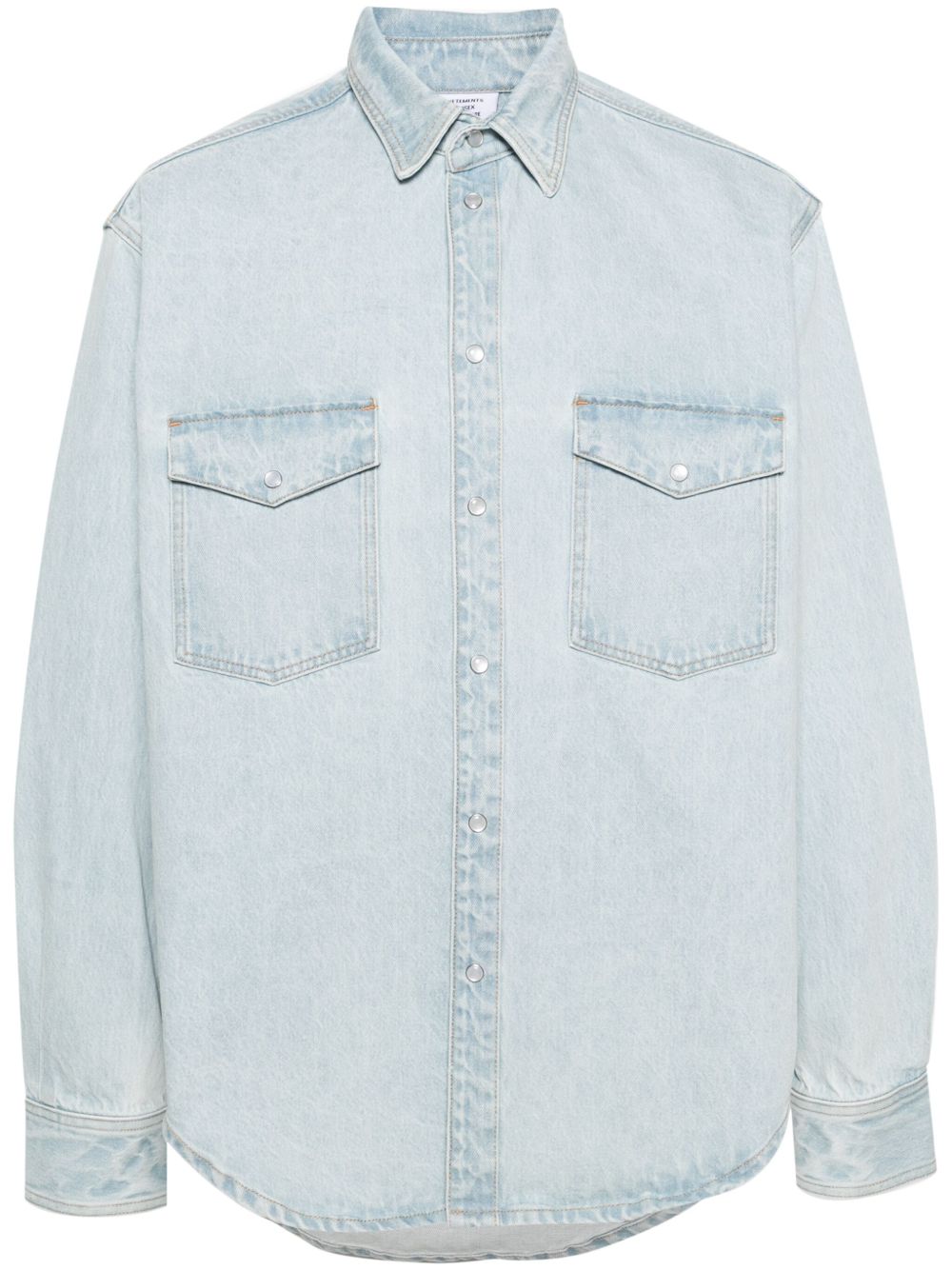 VETEMENTS 轻水洗牛仔棉衬衫 - 蓝色
