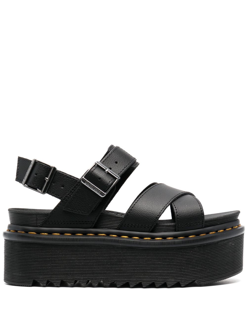 Dr. Martens Voss II Athena 皮质凉鞋 - 黑色