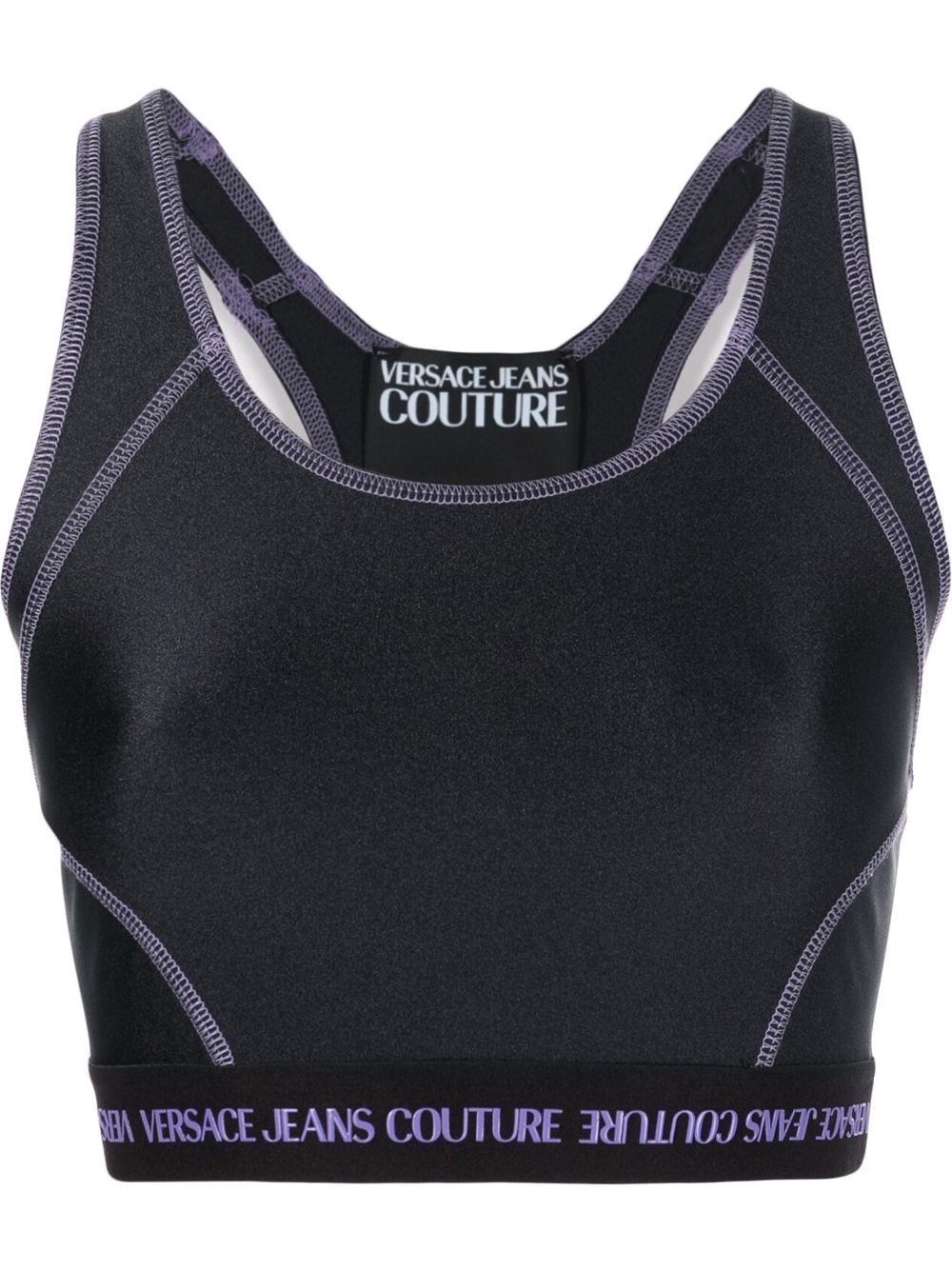 Versace Jeans Couture 范思哲 logo织带短款上衣 - 黑色