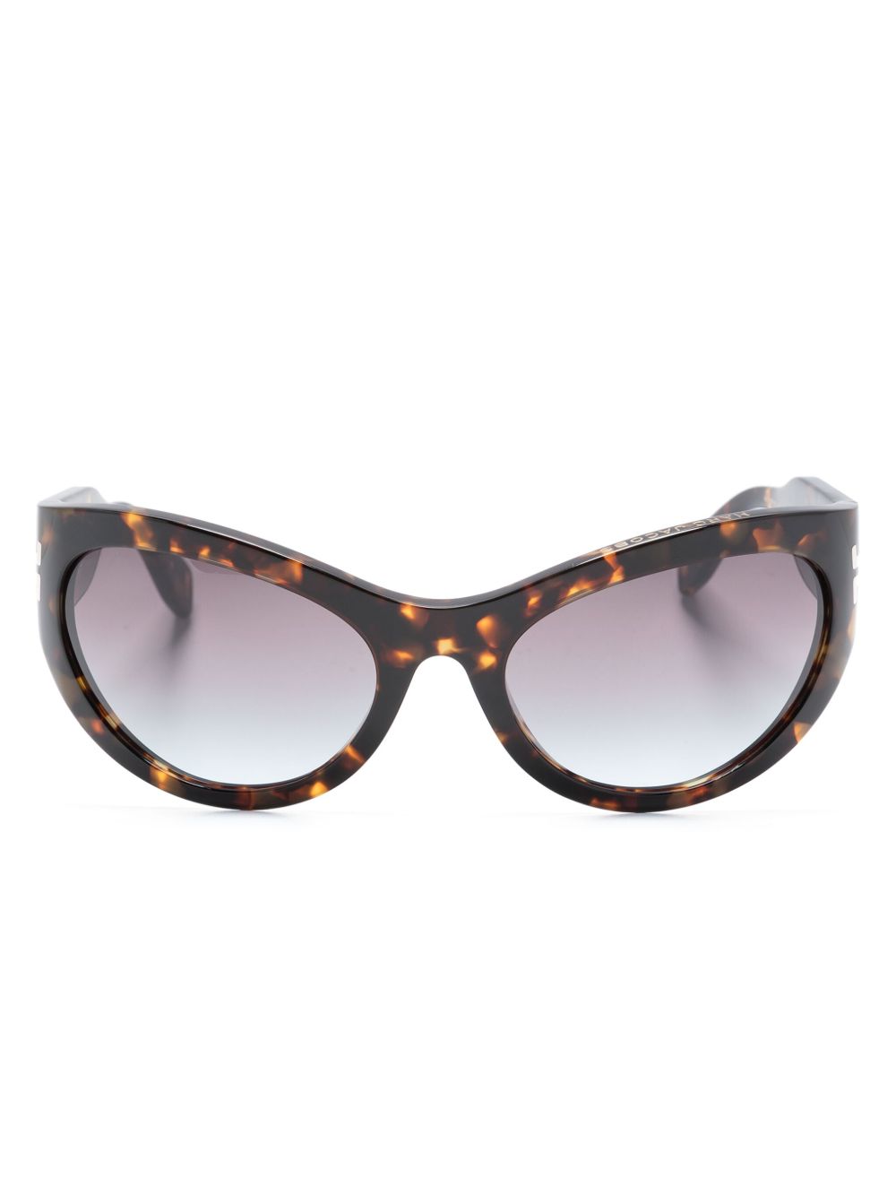 Marc Jacobs Eyewear 玳瑁纹环绕式镜框太阳眼镜 - 褐色