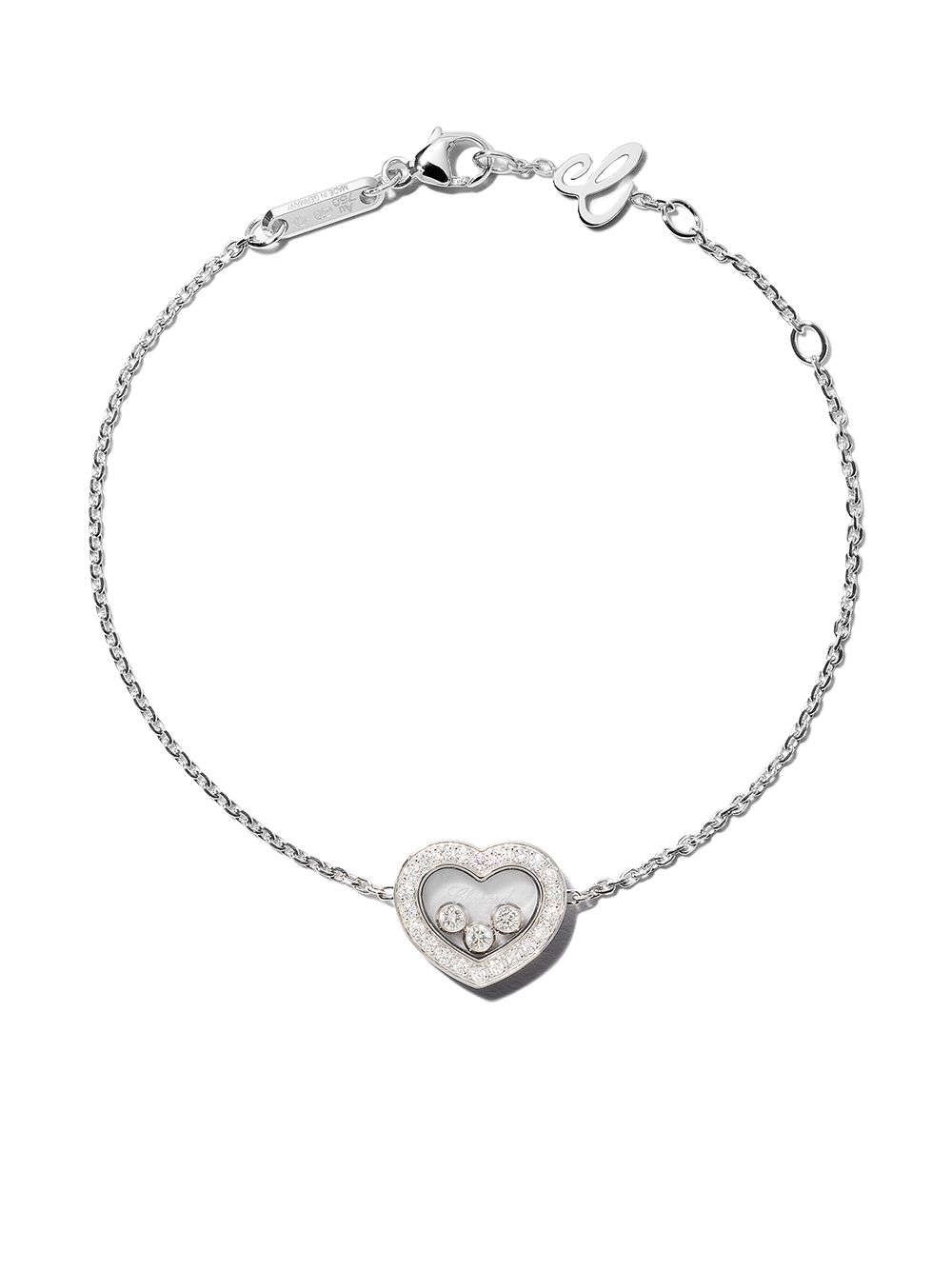 Chopard 18k白金Happy Diamonds Icons手链 - 银色