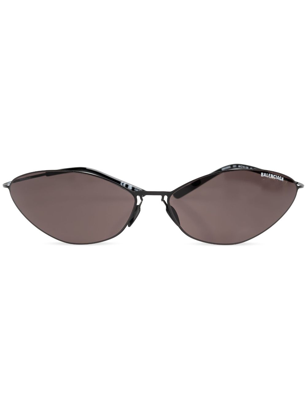 Balenciaga Eyewear logo贴花纸猫眼框太阳眼镜 - 黑色