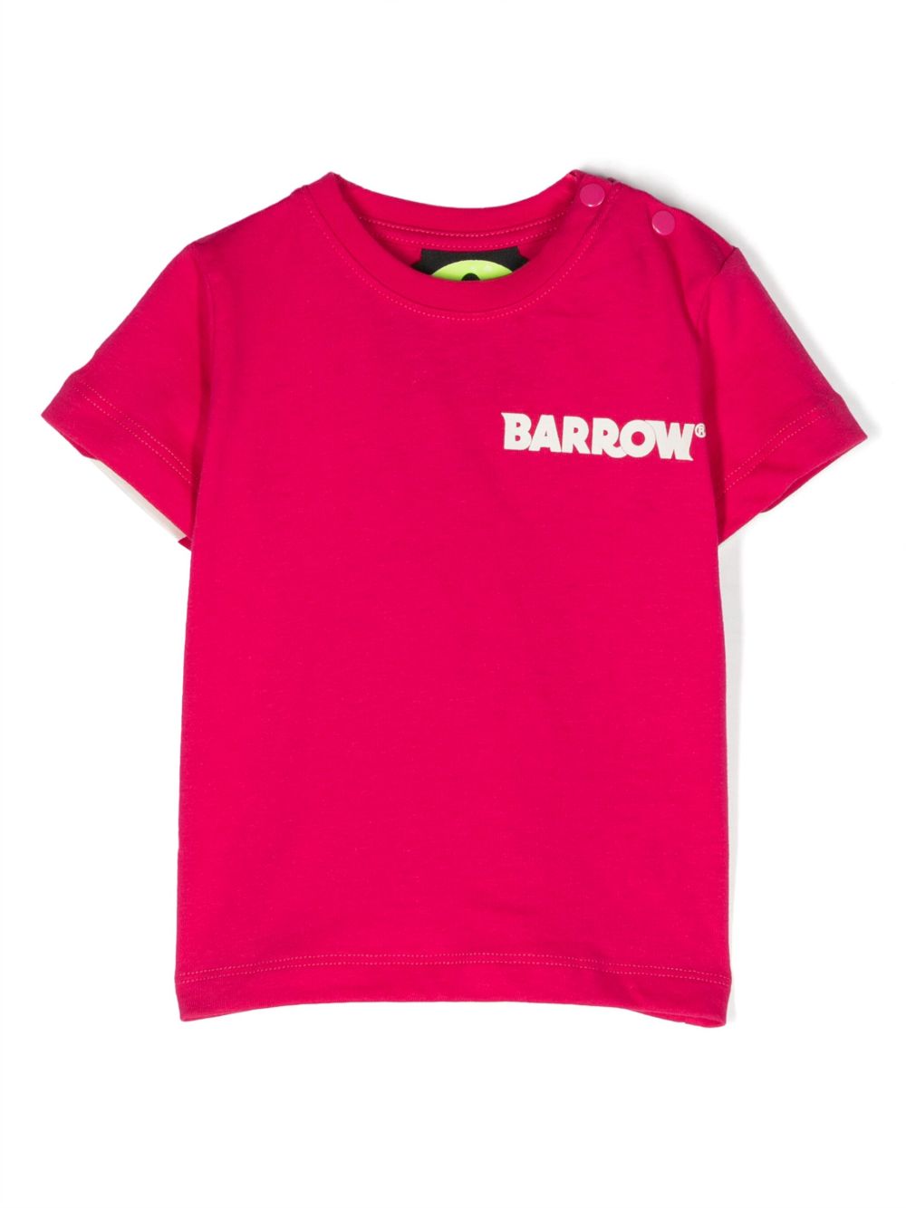 Barrow kids logo印花棉T恤 - 粉色