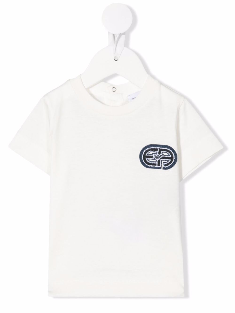 Emporio Armani Kids 标贴棉T恤 - 白色