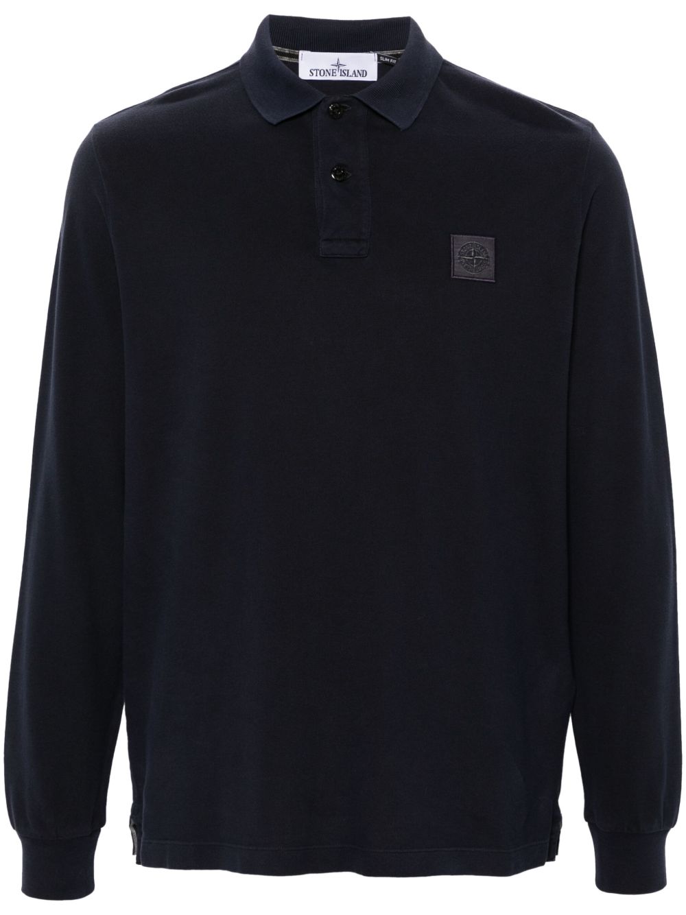 Stone Island 罗盘贴花棉polo衫 - 蓝色