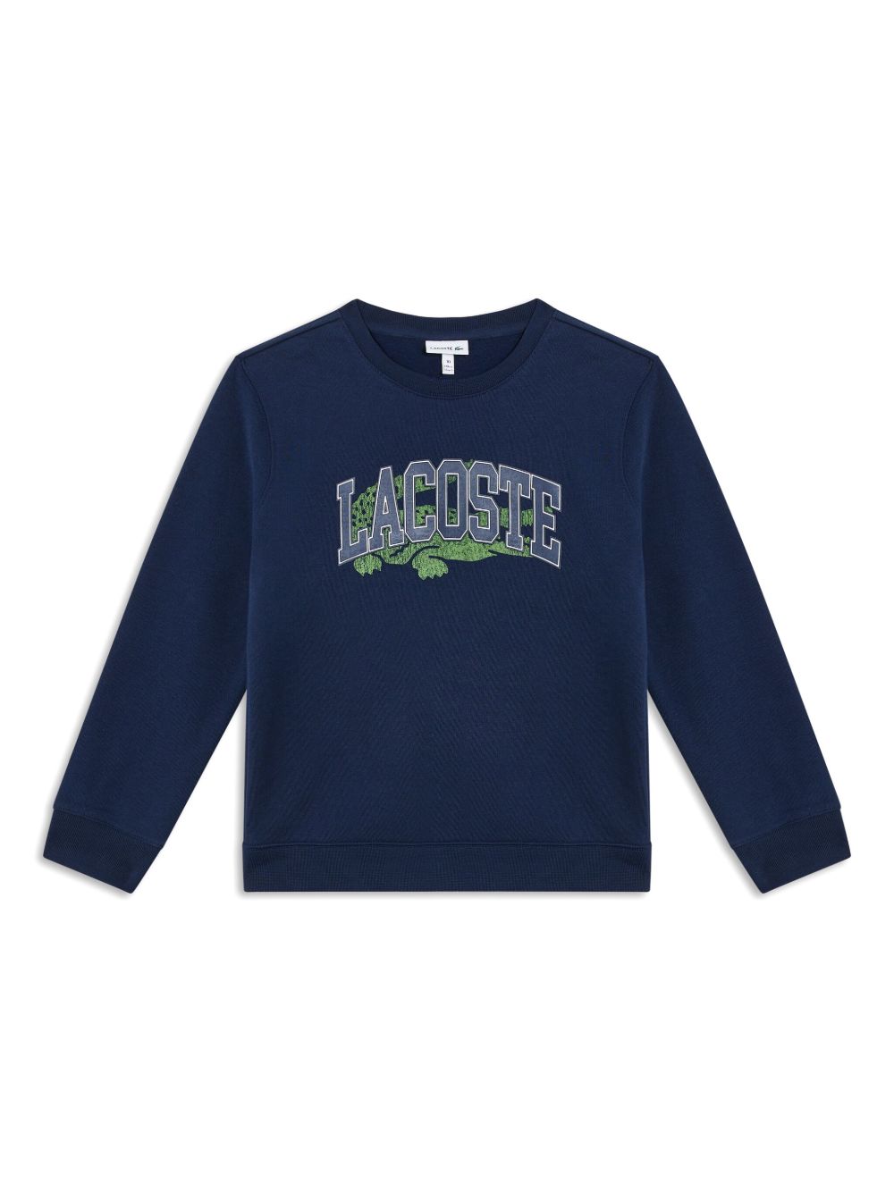Lacoste logo印花棉卫衣 - 蓝色