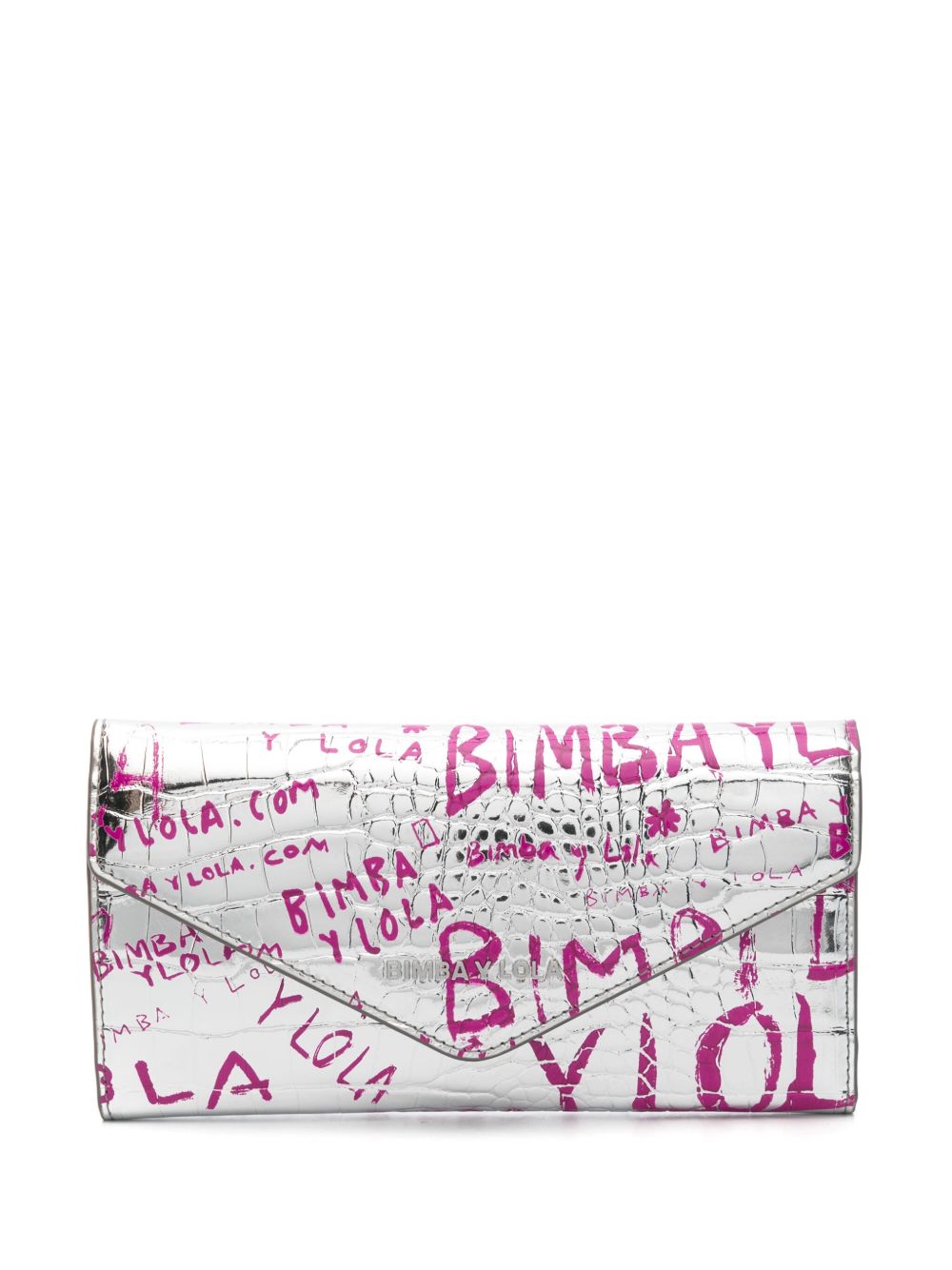 Bimba y Lola logo印花长款钱包 - 银色