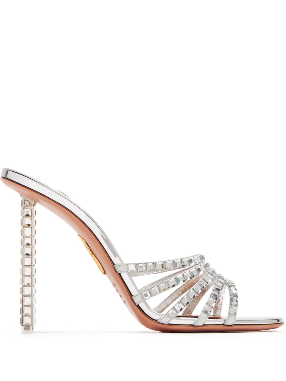 Aquazzura Tequila 缀饰穆勒鞋 - 银色