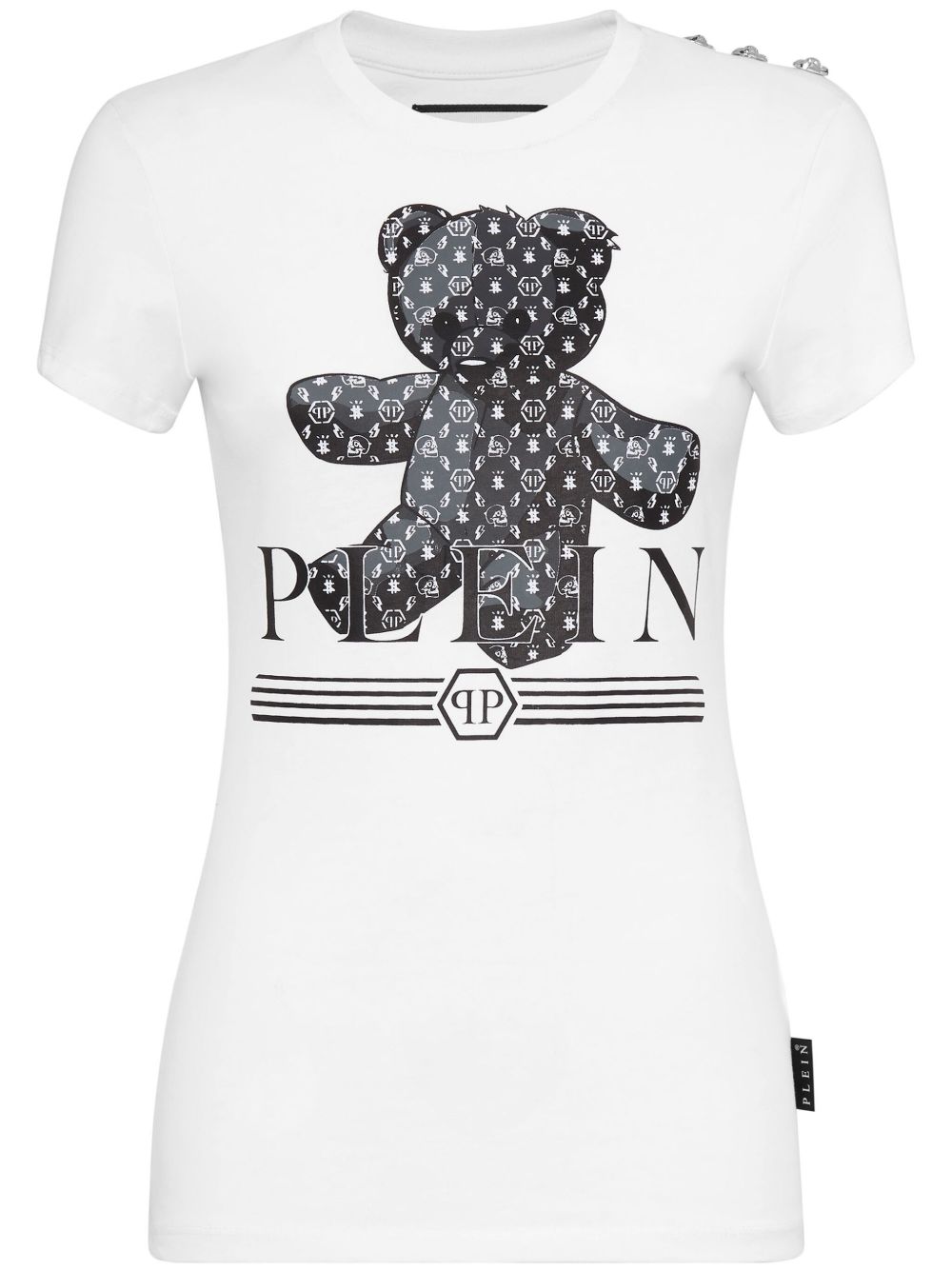 Philipp Plein 泰迪熊印花棉T恤 - 白色