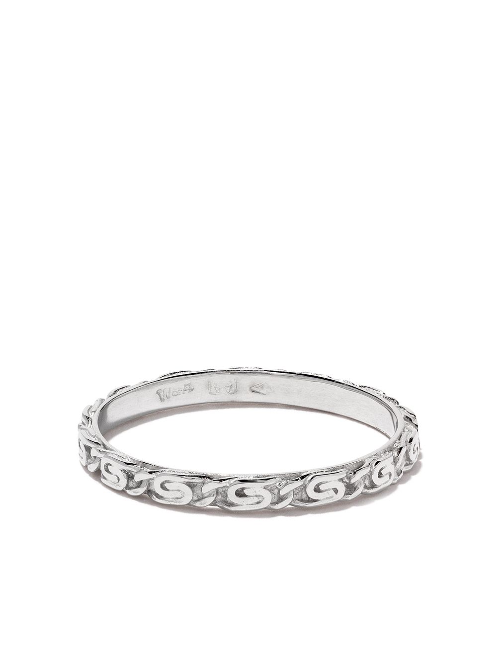 Wouters & Hendrix Gold Snail Diamond Chain 18k白金戒指 - 银色