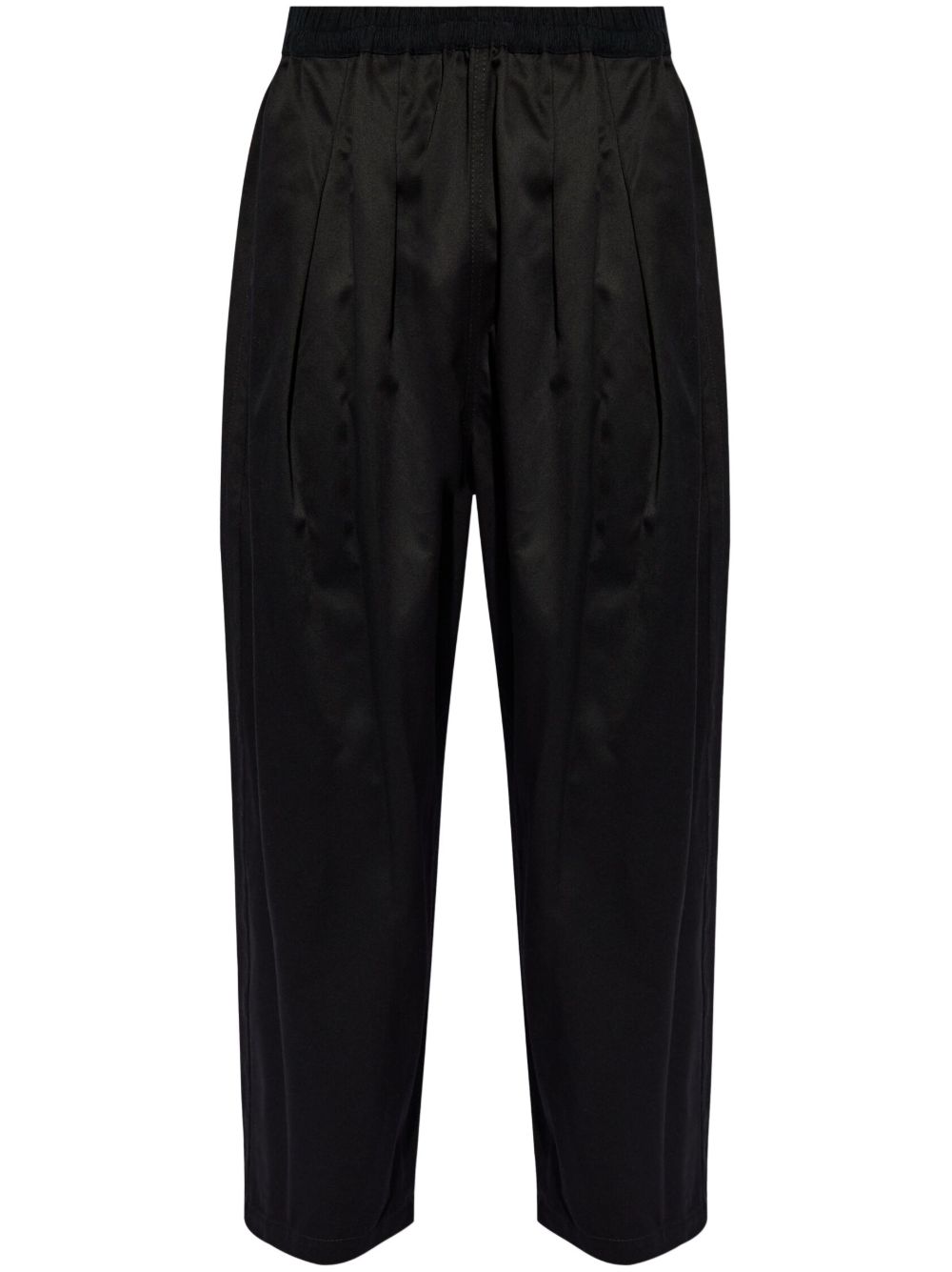 Maison Margiela 褶饰棉长裤 - 黑色