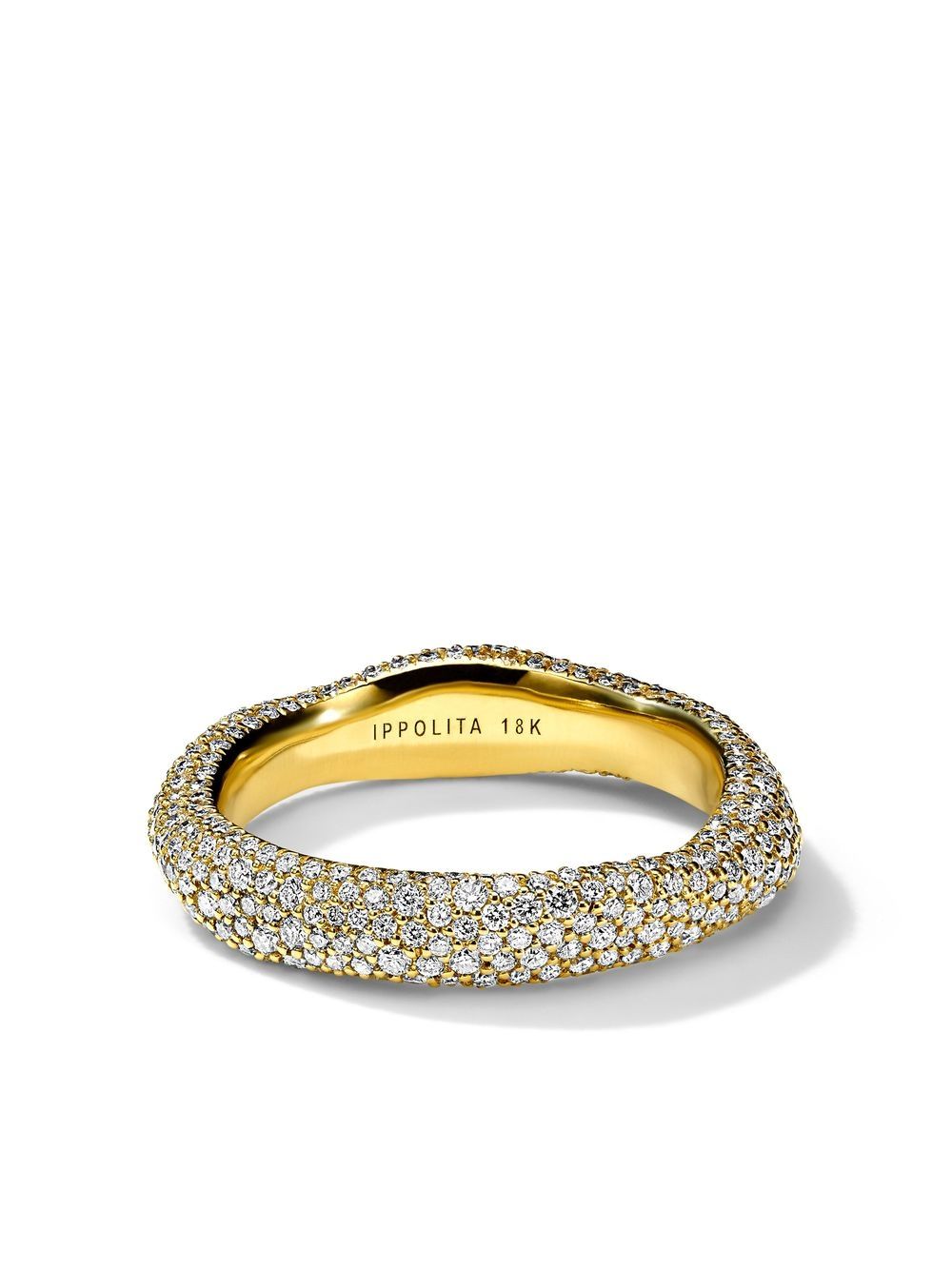 IPPOLITA 18K黄金 Stardust 钻石密镶戒指 - 金色