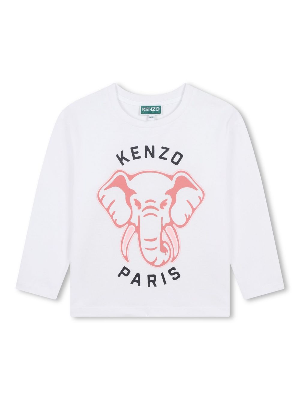 Kenzo Kids logo印花棉衬衫 - 白色