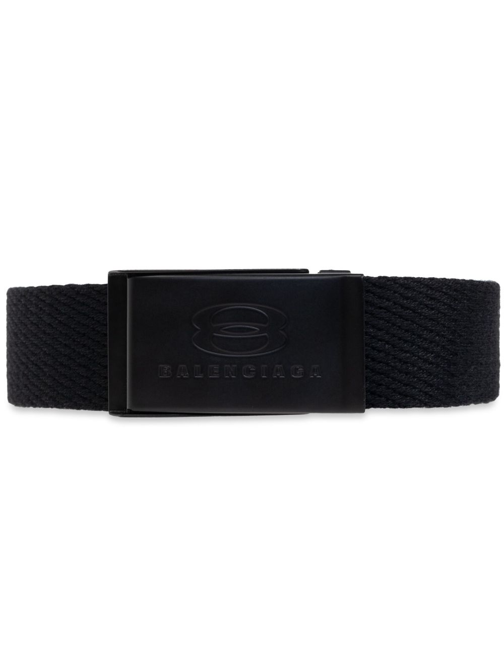 Balenciaga logo扣环腰带 - 黑色