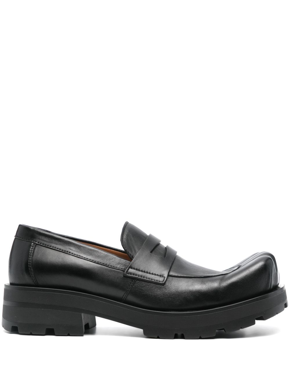 Charles Jeffrey Loverboy Sheathed Moggies 雕塑感鞋头乐福鞋 - 黑色