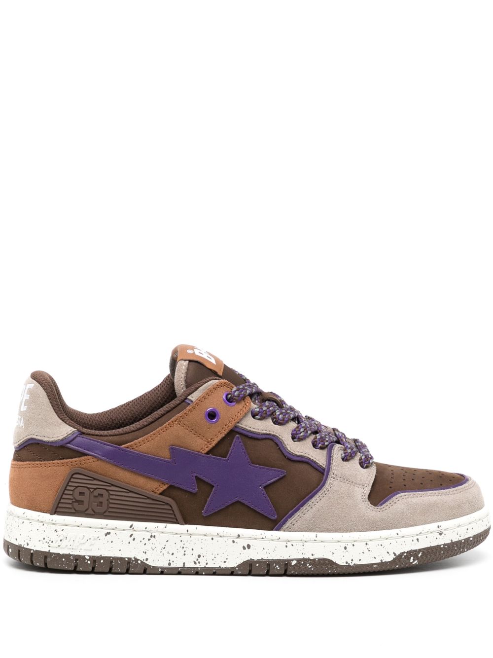 A BATHING APE® Sk8 Sta 拼接运动鞋 - 褐色