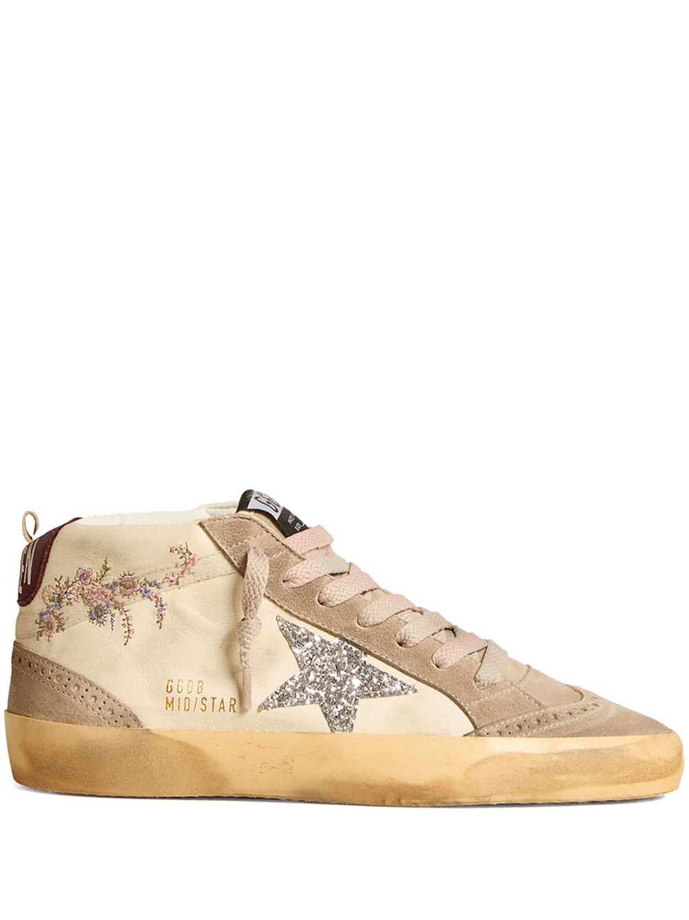 Golden Goose Midstar 拼接刺绣运动鞋 - 中性色