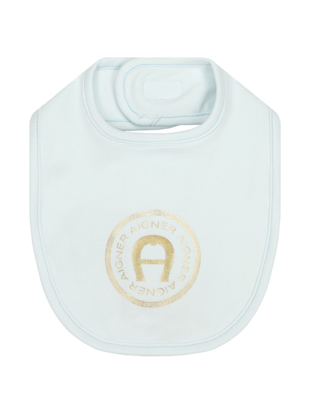Aigner Kids logo印花围嘴 - 蓝色
