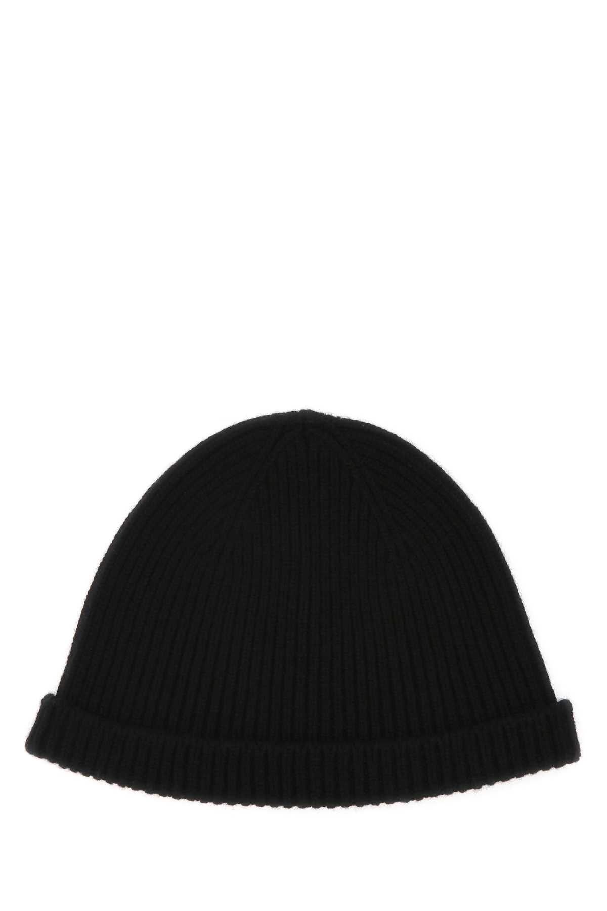 Jil Sander 黑色羊绒针织帽