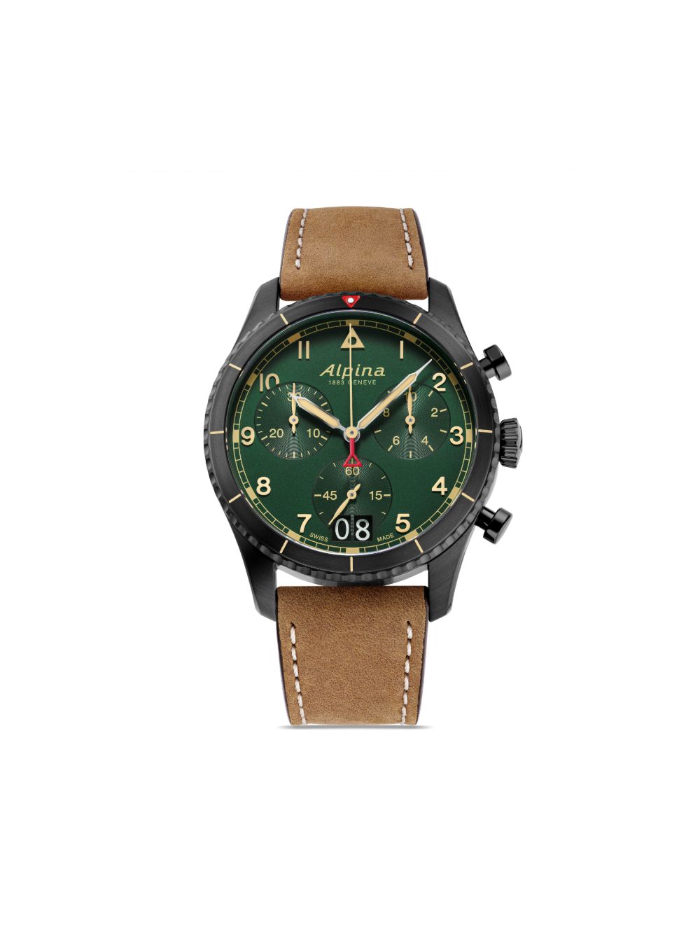 Alpina Startimer Pilot Quartz Chronograph Big Date 41毫米腕表 - 绿色