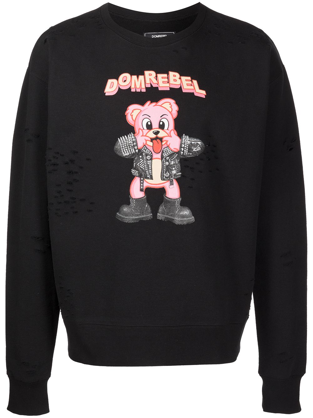 DOMREBEL Punk Bear 圆领卫衣 - 黑色