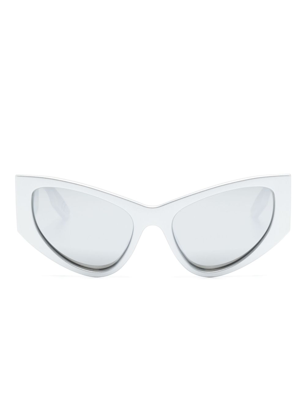 Balenciaga Eyewear logo印花D字形框太阳眼镜 - 银色