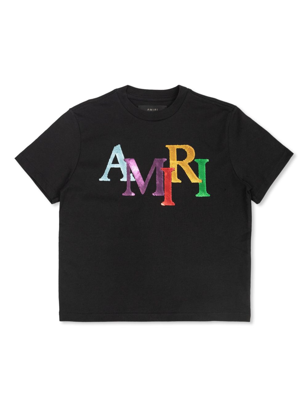 AMIRI KIDS 亮片缀饰T恤 - 黑色