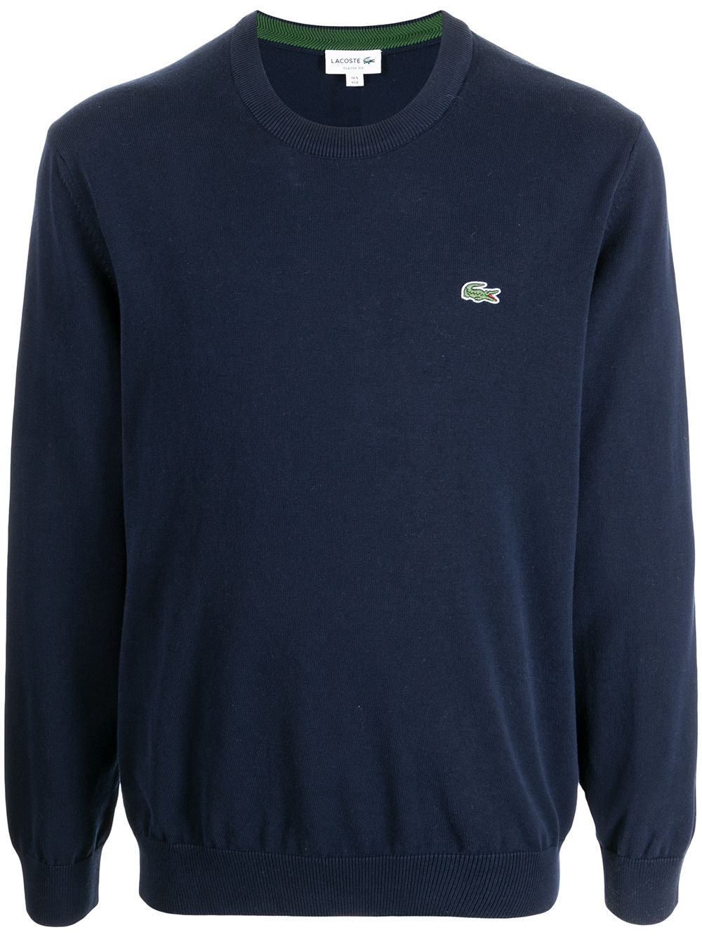 Lacoste logo刺绣卫衣 - 蓝色