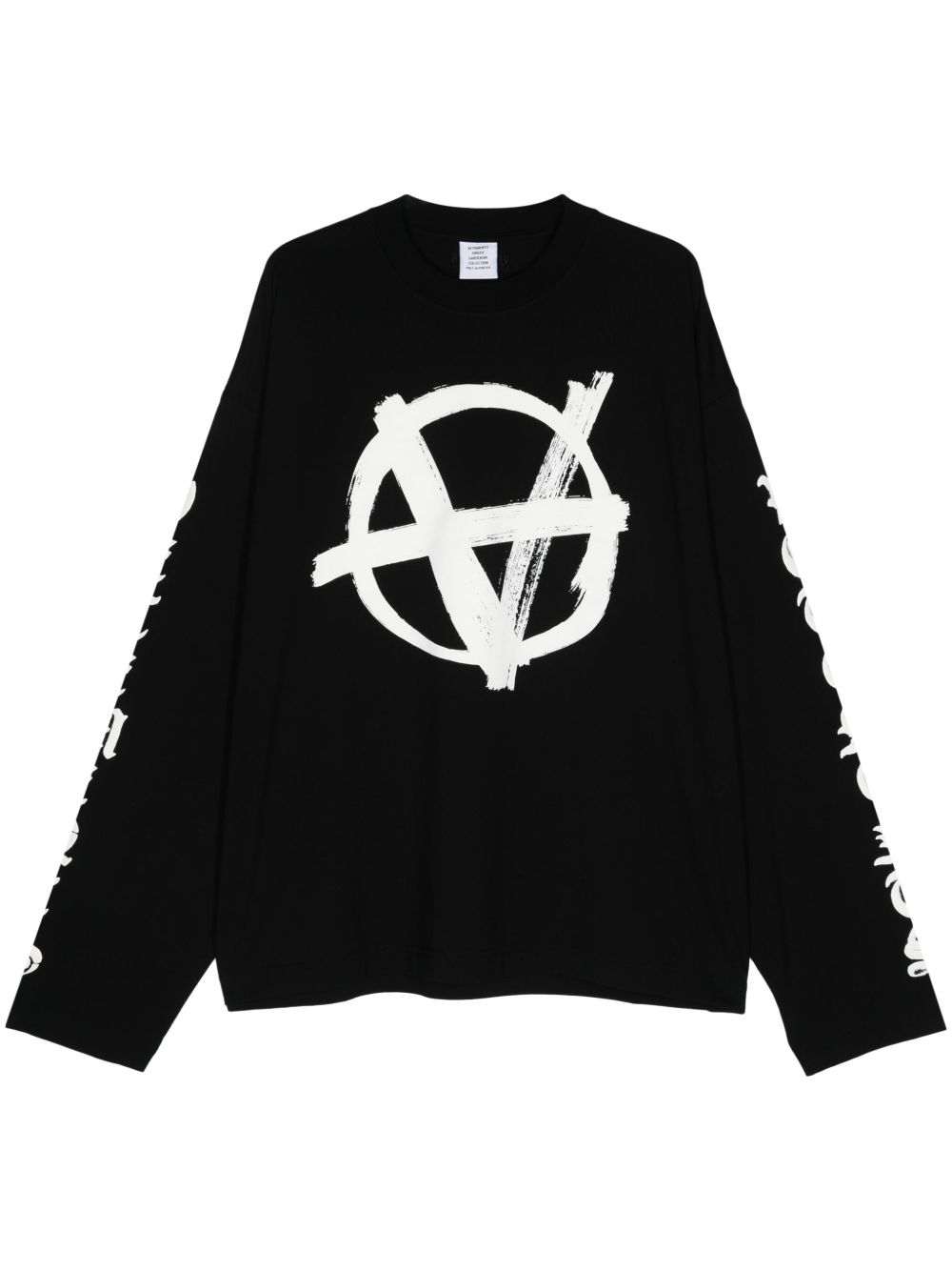 VETEMENTS logo印花T恤 - 黑色
