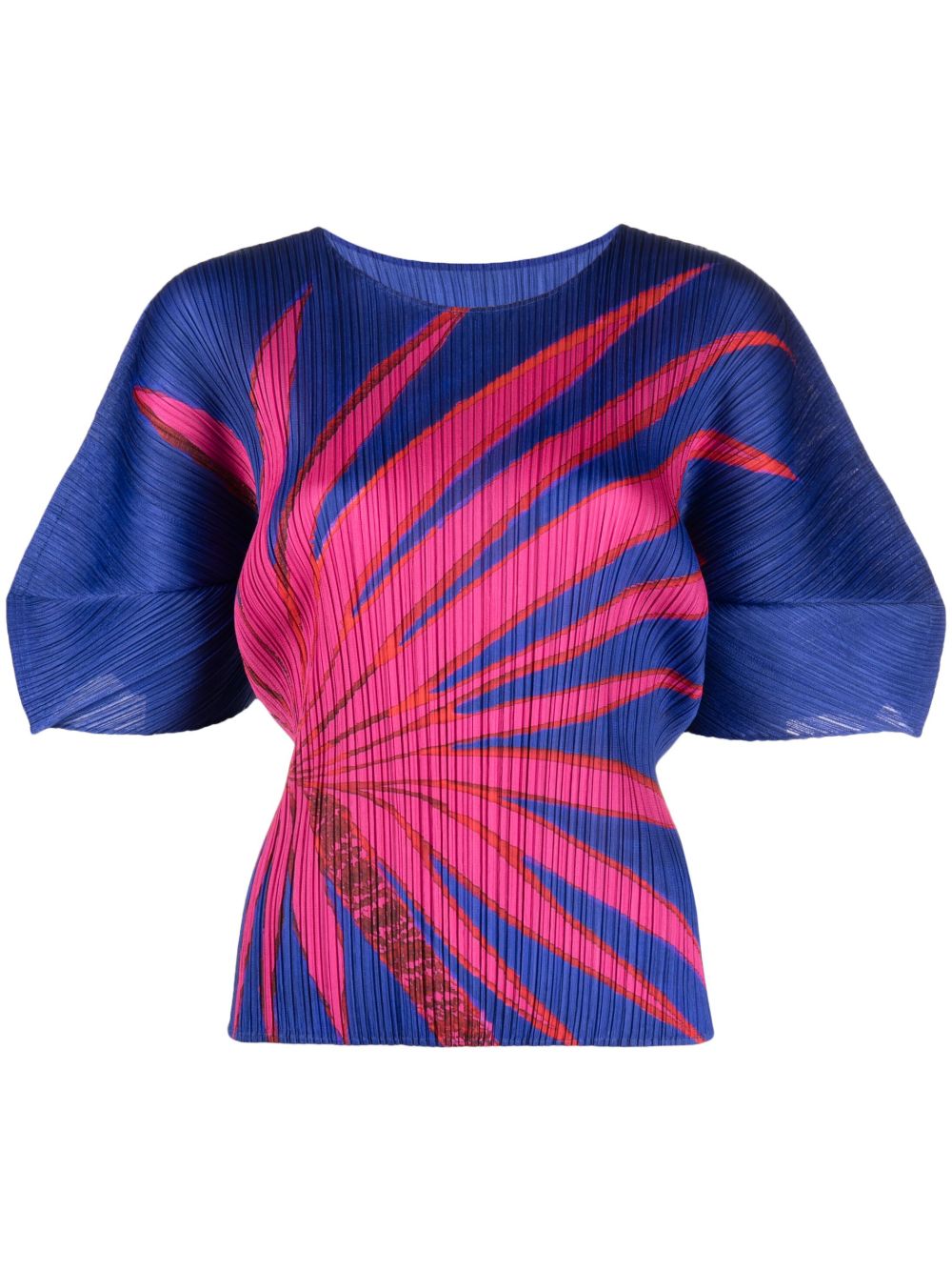 Pleats Please Issey Miyake Ice Desert 褶饰罩衫 - 蓝色