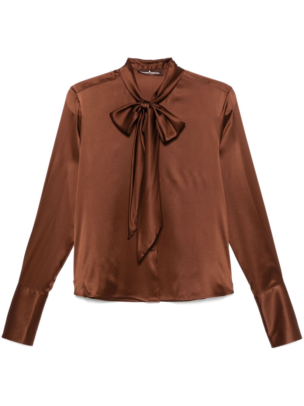 Ermanno Scervino 蝴蝶结领衬衫 - 褐色