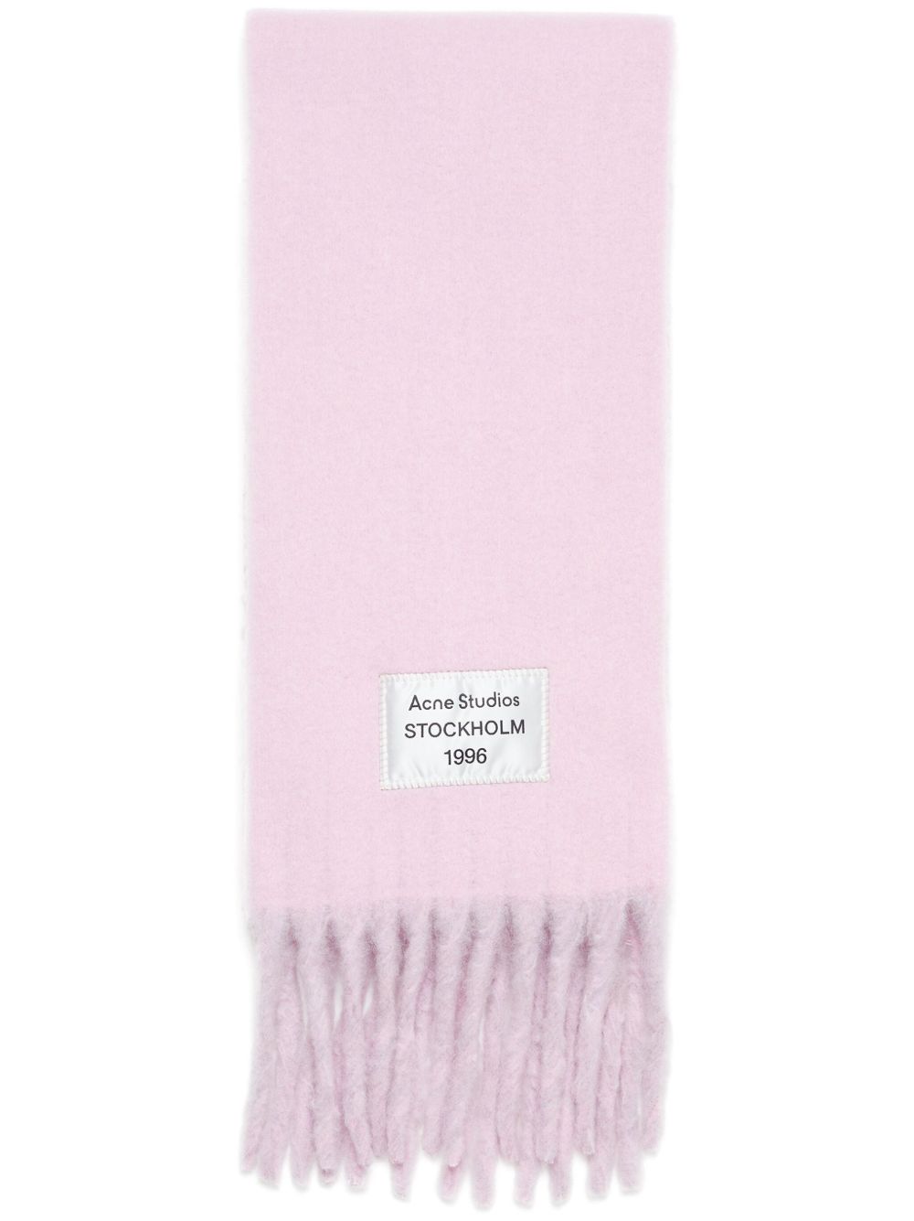 Acne Studios logo吊牌流苏围巾 - 粉色