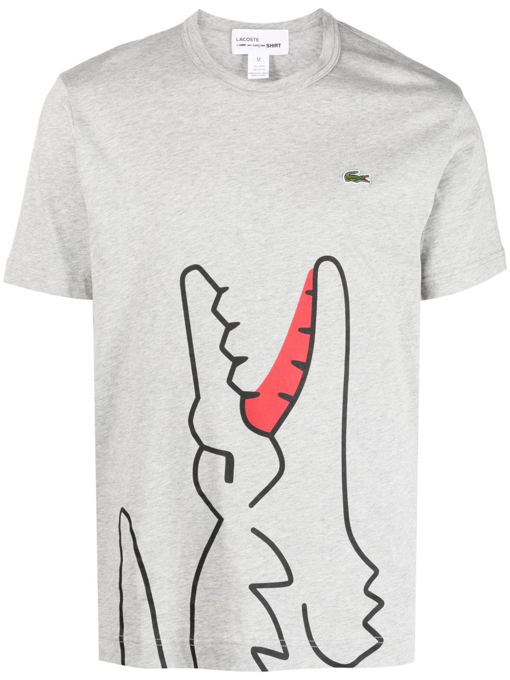 Comme Des Garçons Shirt x Lacoste 棉T恤 - 灰色