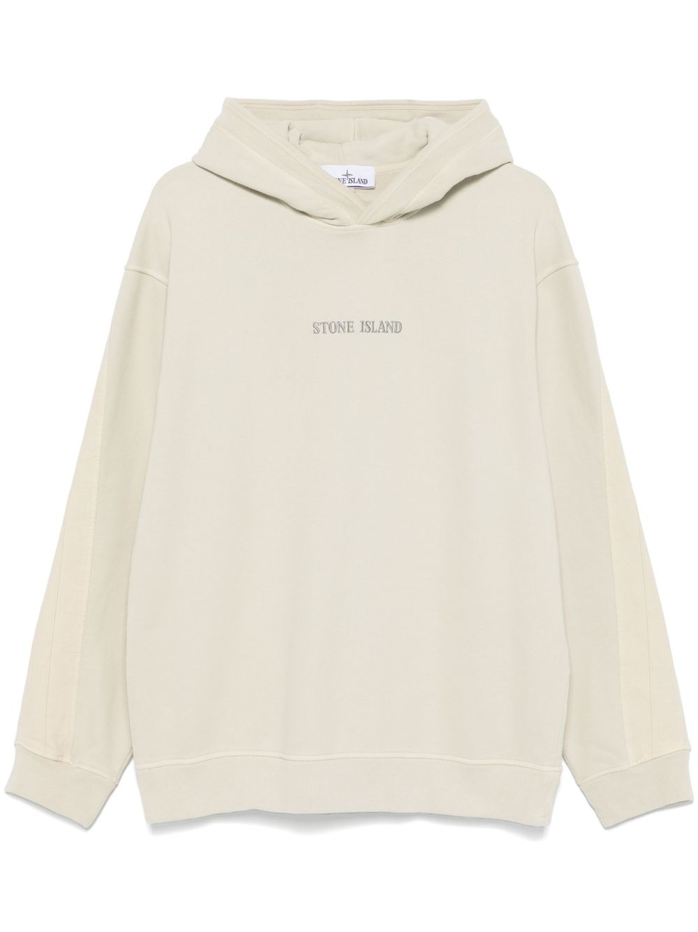 Stone Island logo刺绣连帽衫 - 中性色