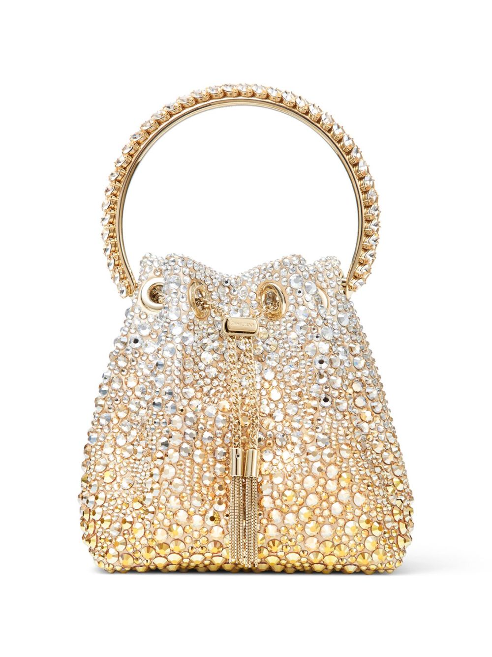 Jimmy Choo Bon Bon 晶饰水桶包 - 金色