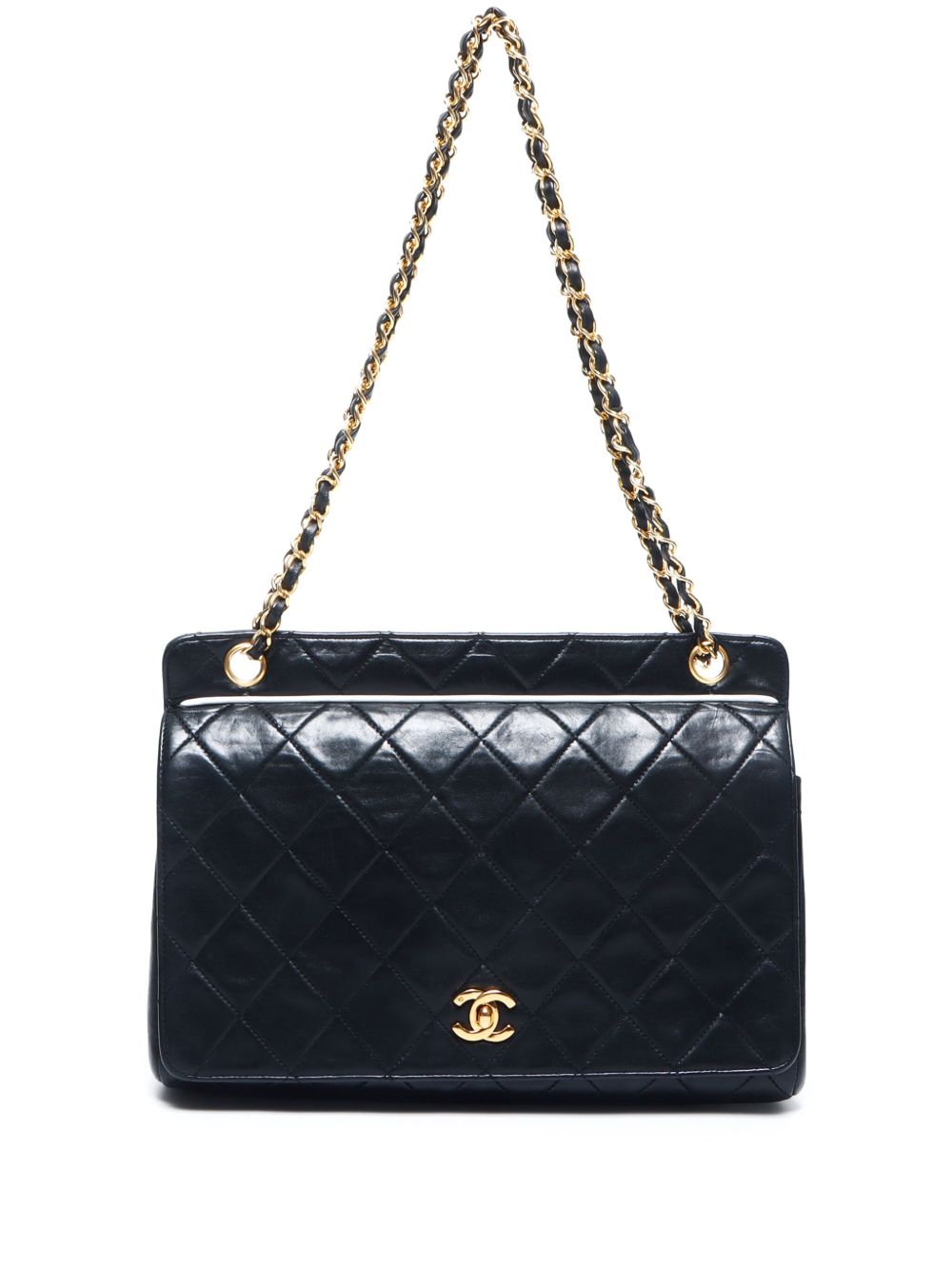 CHANEL Pre-Owned CC 绗缝单肩包（2000年代典藏款） - 黑色