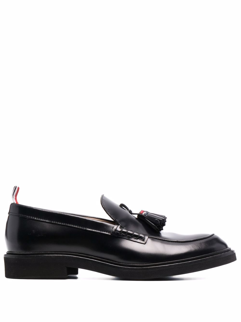 Thom Browne 流苏细节乐福鞋 - 黑色