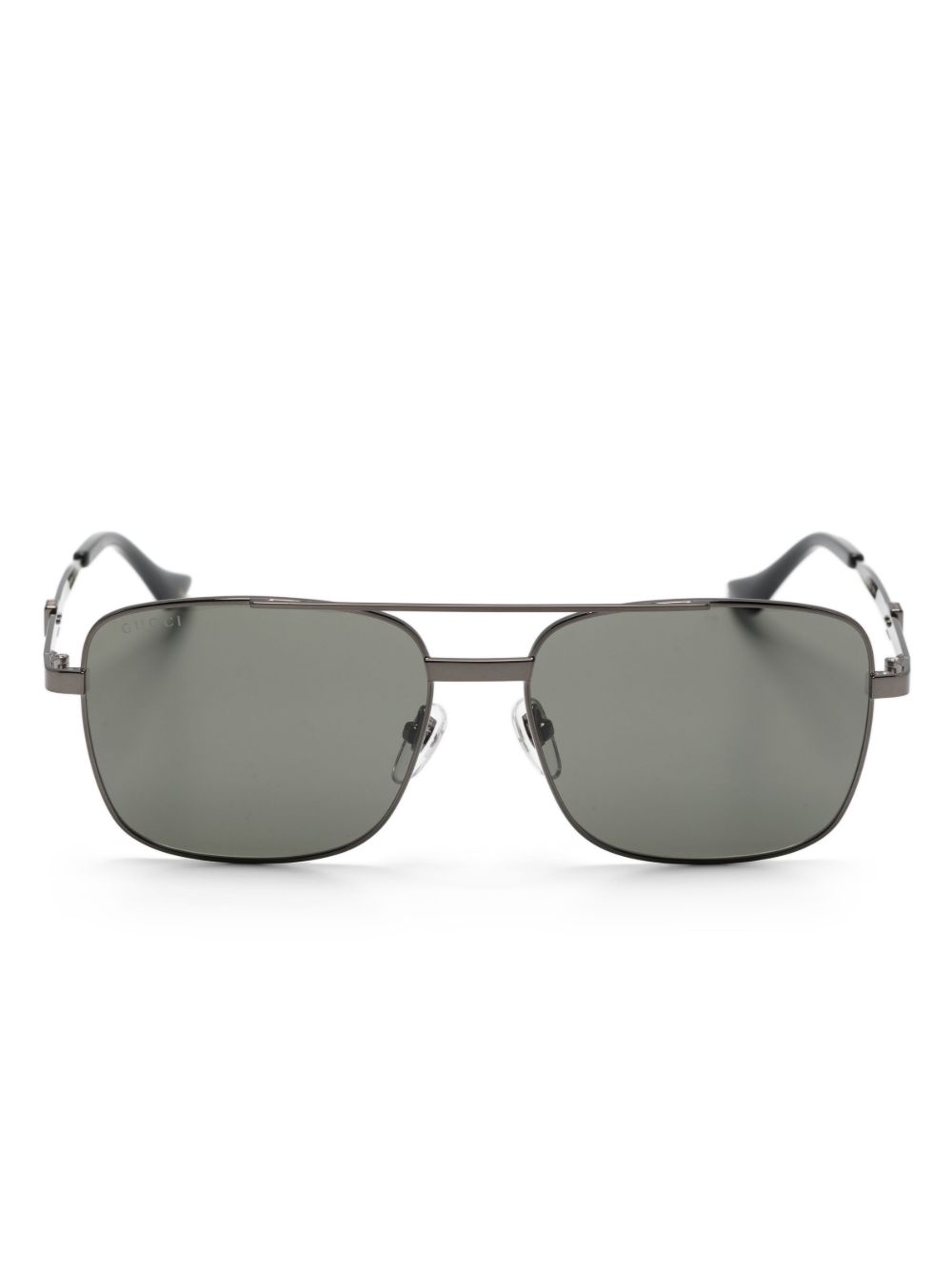 Gucci Eyewear Web 细节方框太阳眼镜 - 黑色
