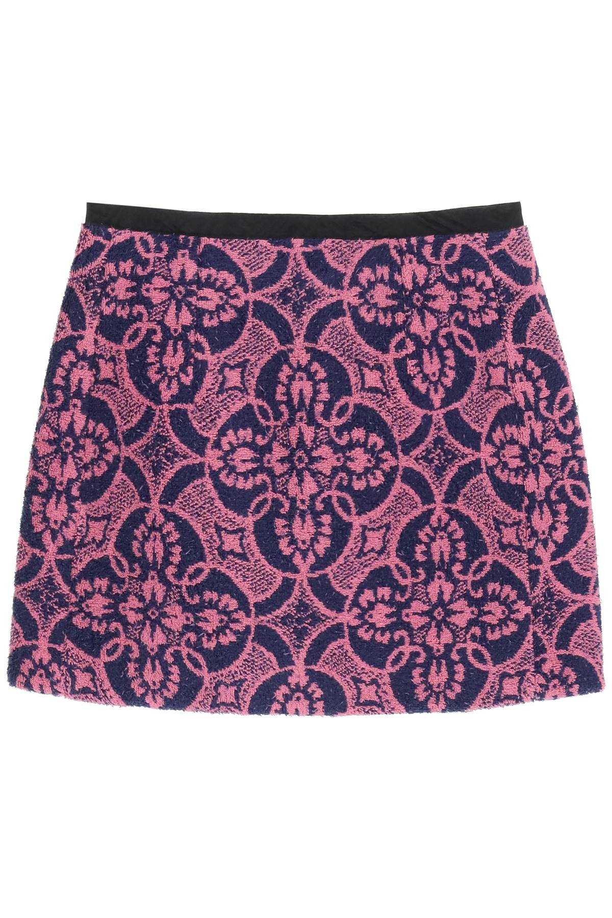 Marine Serre Embroidered Cotton And Polyester Mini Skirt