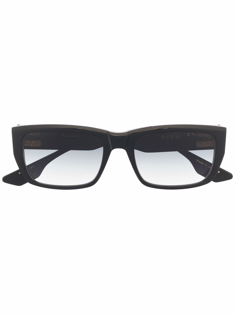 Dita Eyewear 渐色长方形镜框太阳眼镜 - 黑色