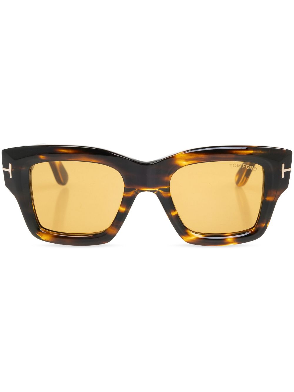 TOM FORD Eyewear FT1154 方形镜框太阳眼镜 - 褐色