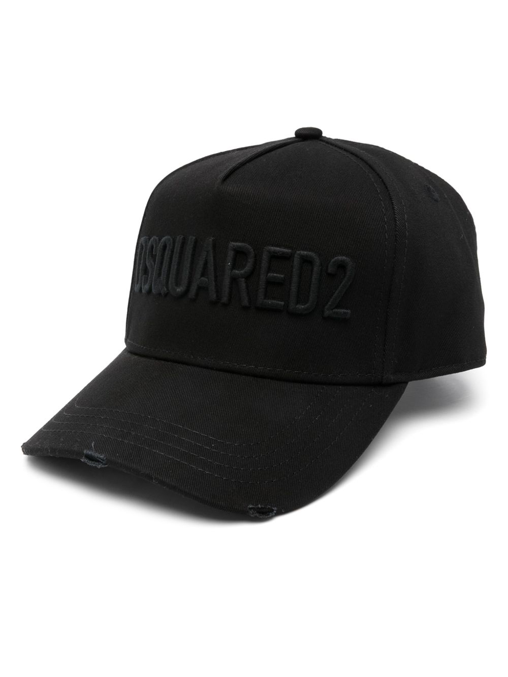 DSQUARED2 logo刺绣棒球帽 - 黑色