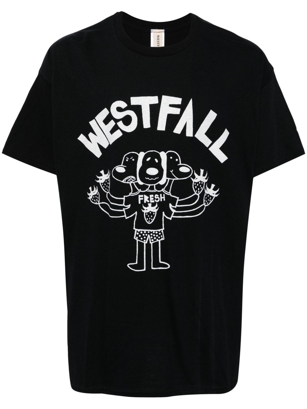 WESTFALL 图案印花T恤 - 黑色