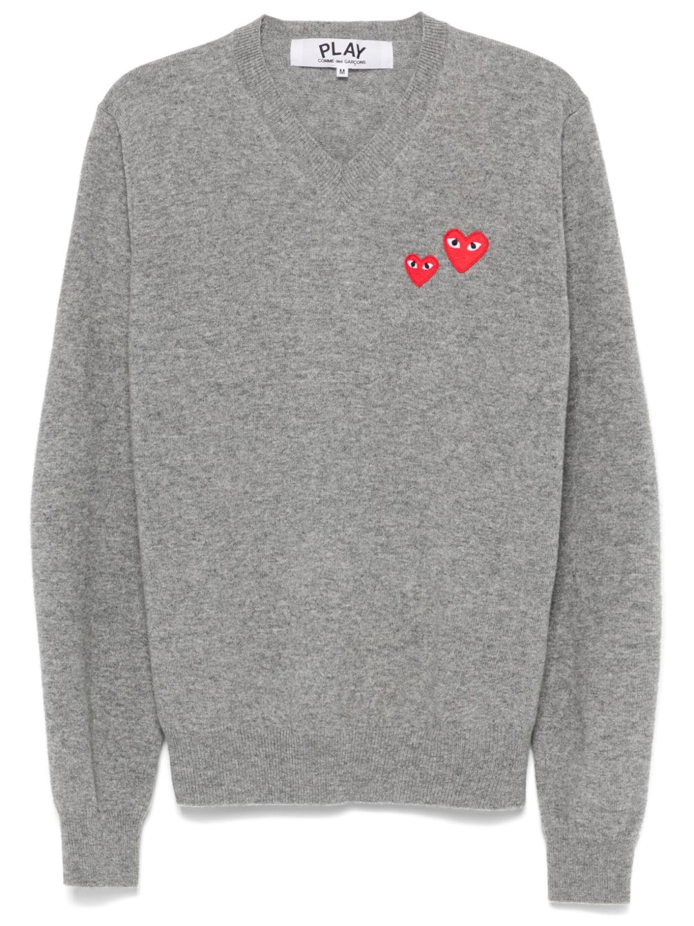 Comme Des Garçons Play 双心形贴花毛衣 - 灰色