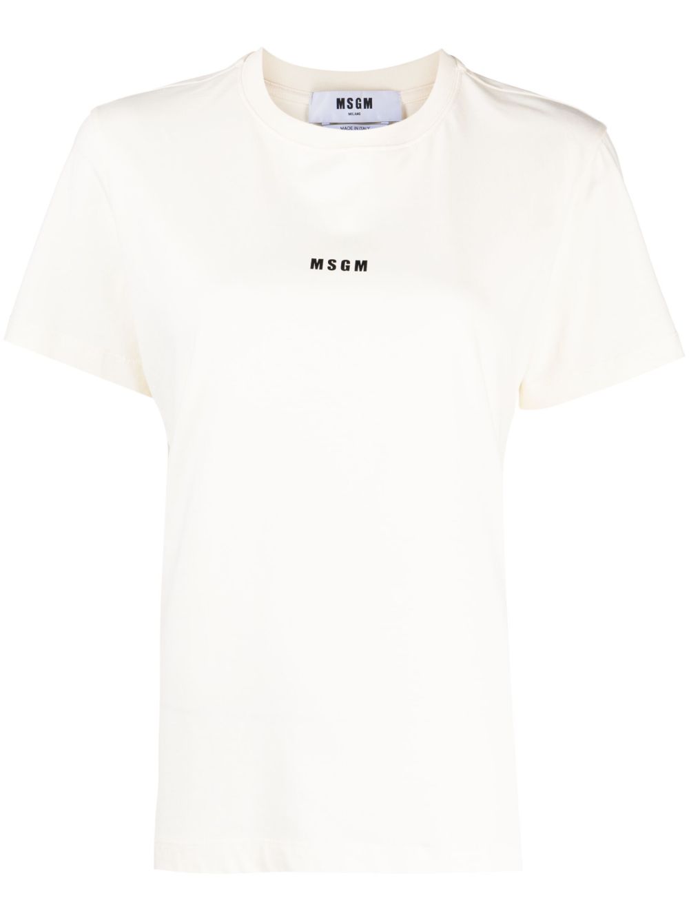 MSGM logo印花棉T恤 - 中性色