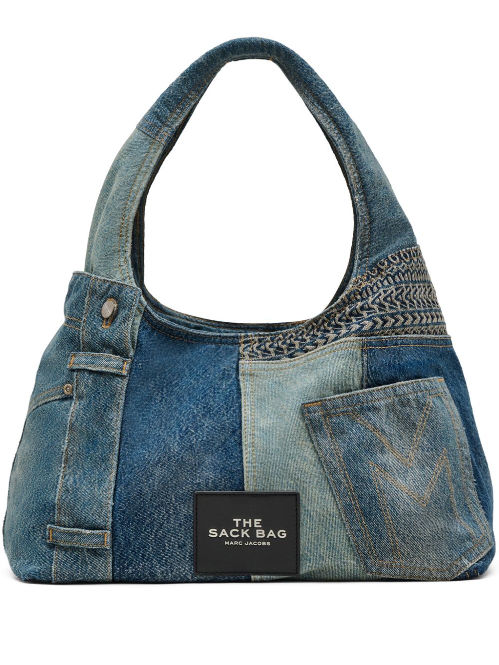 Marc Jacobs The Deconstructed Denim Sack 单肩包 - 蓝色