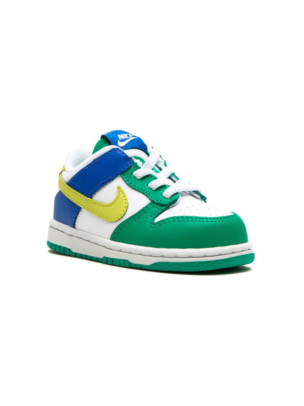 Nike Kids Dunk Low Green/Blue 板鞋 - 白色