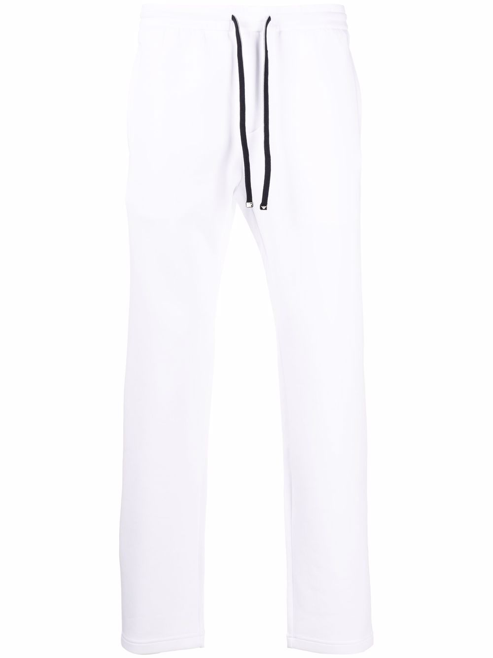 Emporio Armani 抽绳logo印花运动裤 - 白色